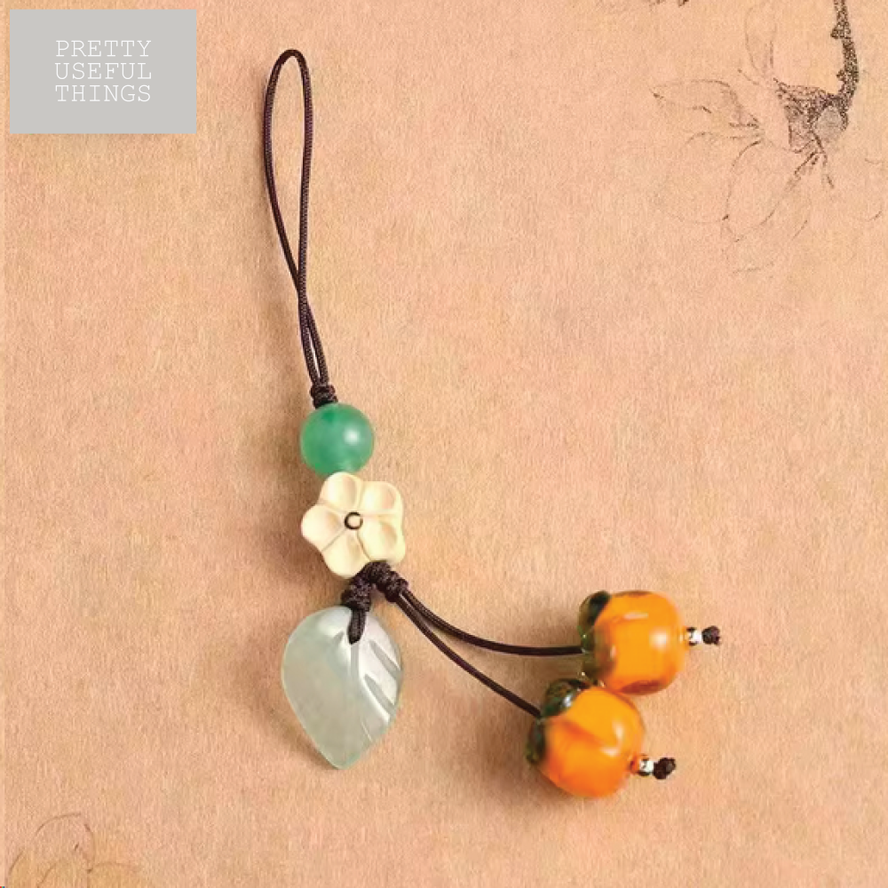 Golden Persimmon Phone Charm